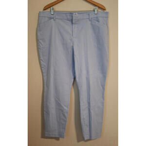 Gap Size 18 Skinny Ankle Khaki Pants Light Mist Blue Pockets Cotton Stretch
